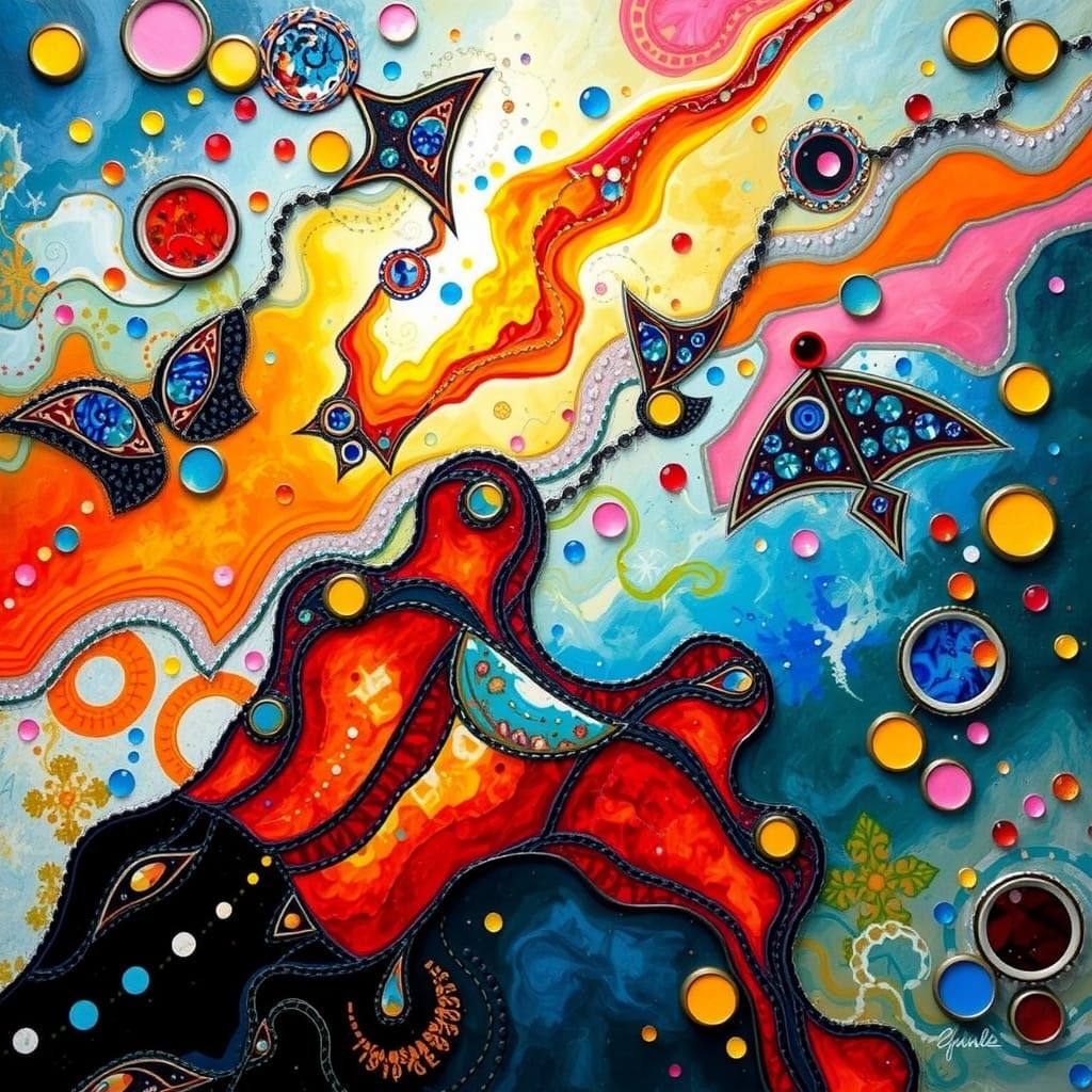 Exotic Fractal Elegance: Aboriginal Abstract Art