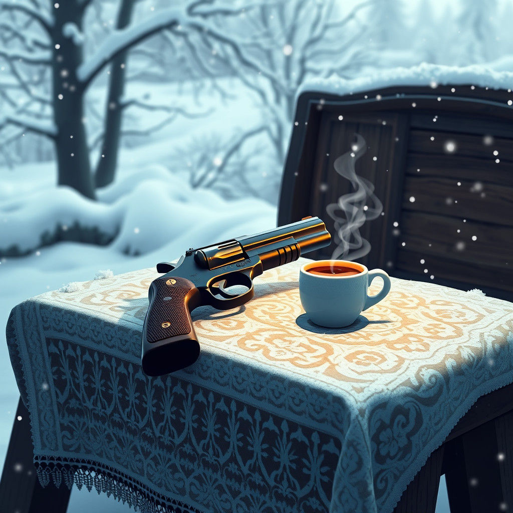 Colt 911 in Winter Pixel Art Style