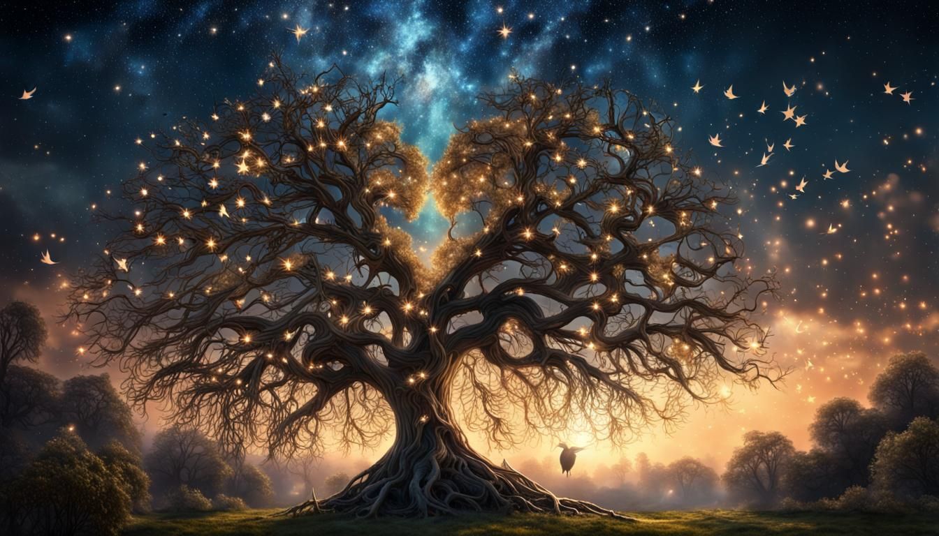 Dreamy Night Landscape in Digital Matte Painting