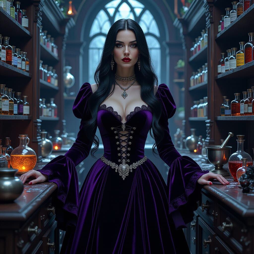 Gothic Apothecary: A Dark Fantasy Portrait