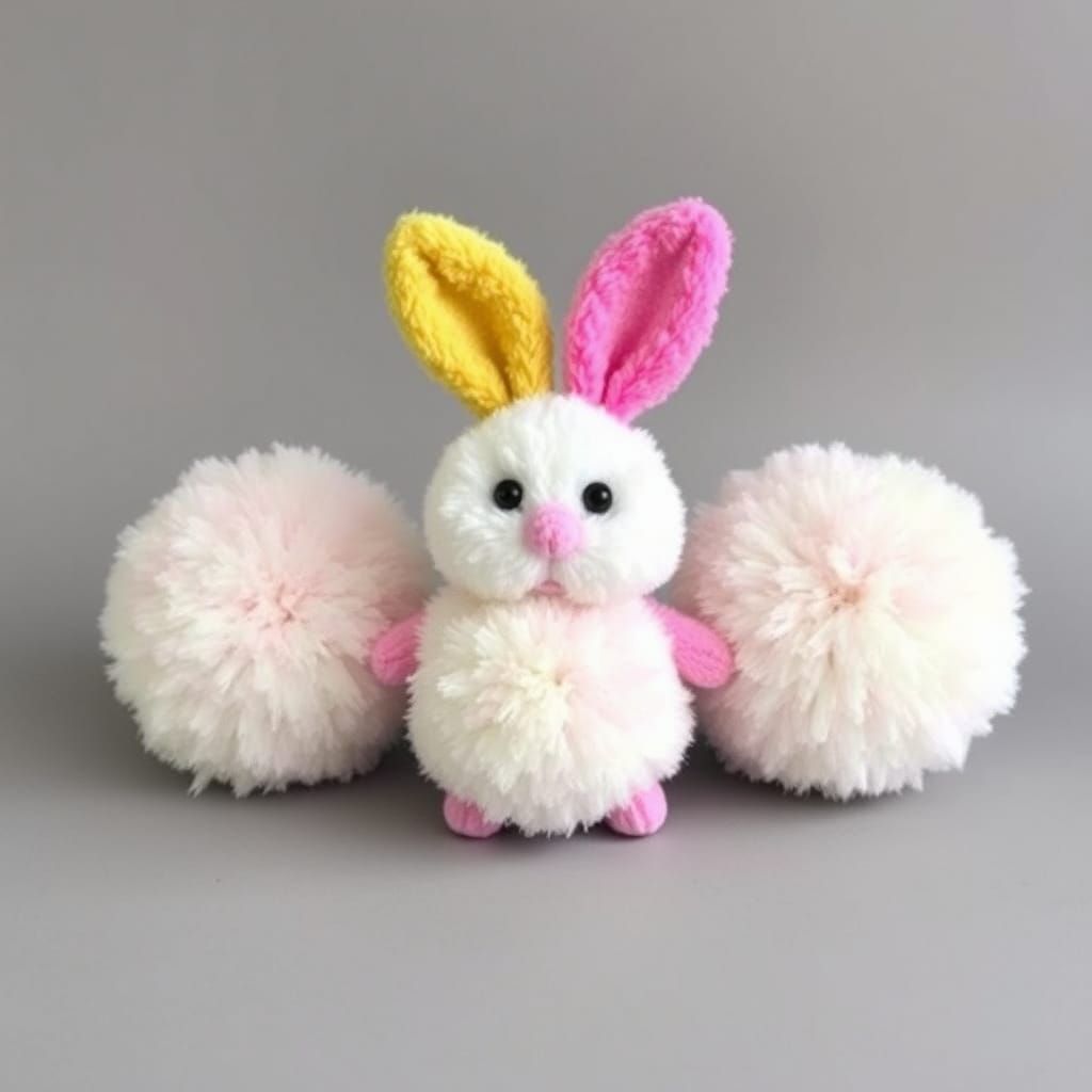 Pom Pom Bunny: A Fluffy, Colorful Creation