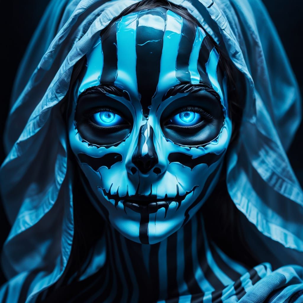 Surreal Close-Up of Woman in Ethereal Glow