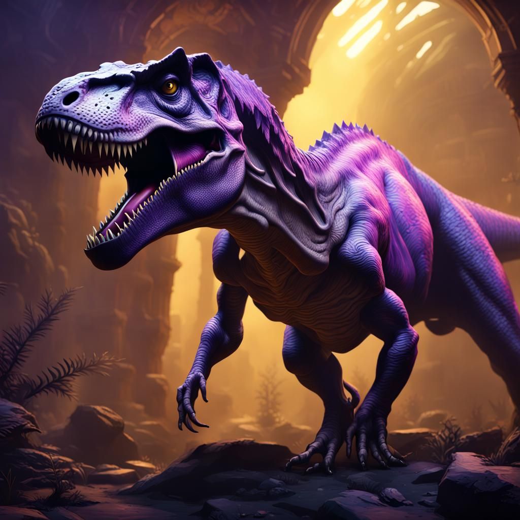 T Rex in Dark Fantasy Style, 8k Resolution