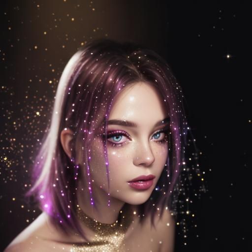 Shimmering Multicolored Glitter Explosion