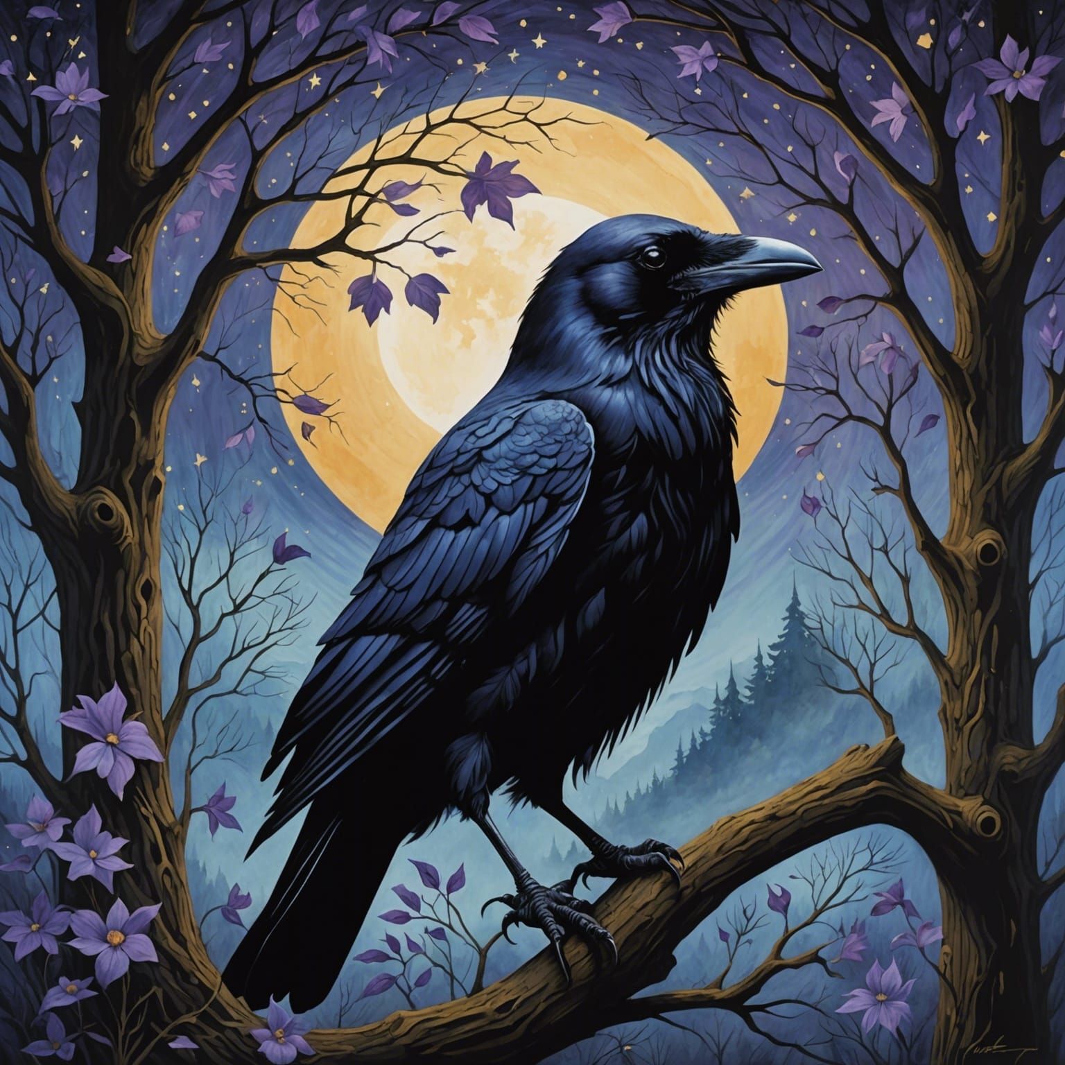 Surreal Raven of Dreams