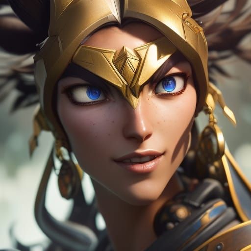 Junkrat Overwatch Portrait in Anime Style