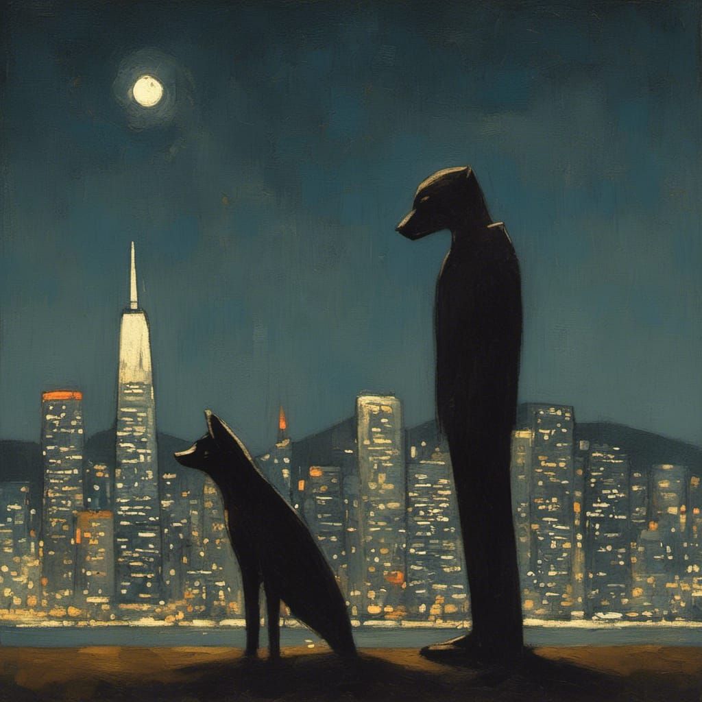 Fox in San Francisco at Night