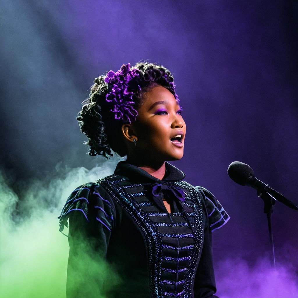 Gothic Concert: Singer in Halloween Spectacle