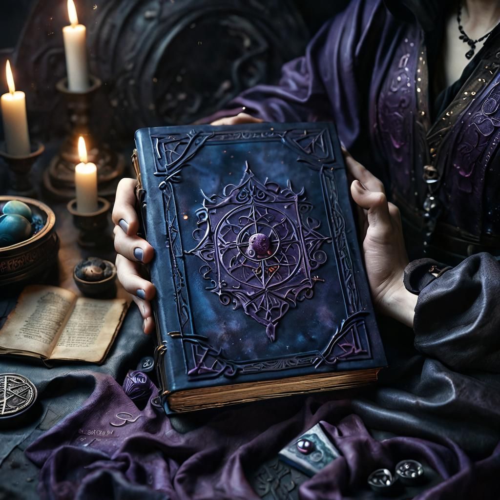 Mystical Tome of Eternal Night in Dark Fantasy Style