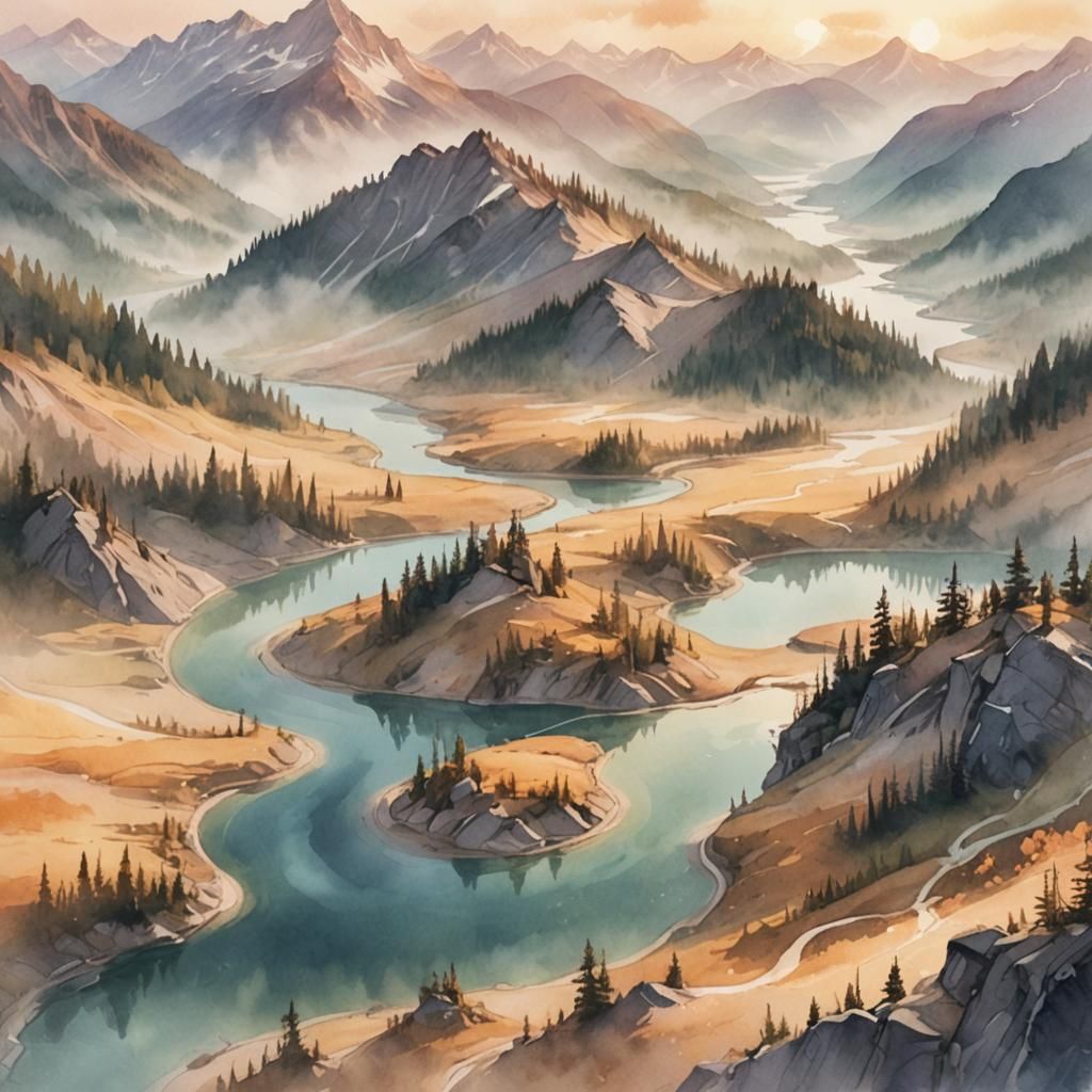 Ethereal Lake in Serene Backcountry Valley