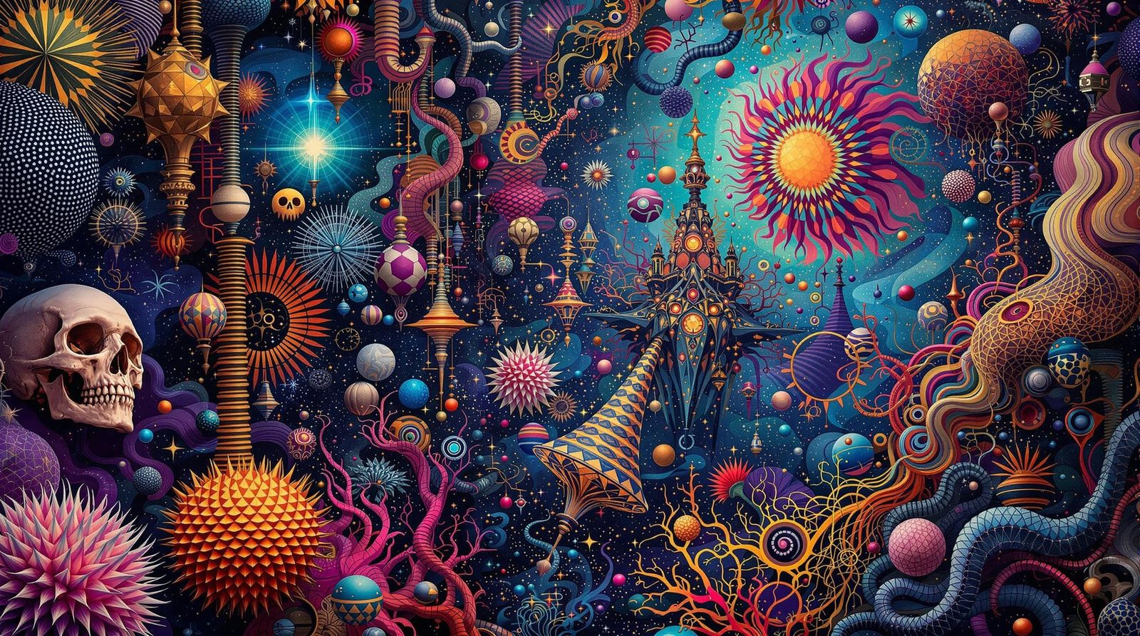 Surreal Geometric Hyperrealism in Vibrant Colors