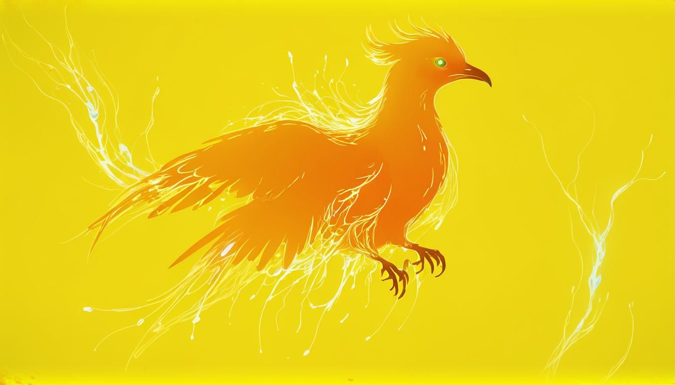 Bioluminescent Firebird Concept Art: Neon Neural Pathways