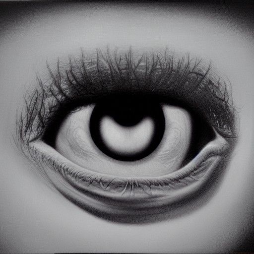 Mysterious Surreal Eye in Hyperrealism Style