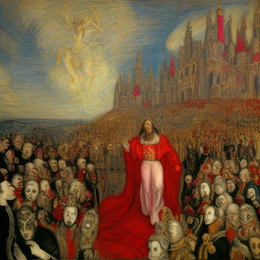 Christ's London Arrival: Expressionist Matte Painting