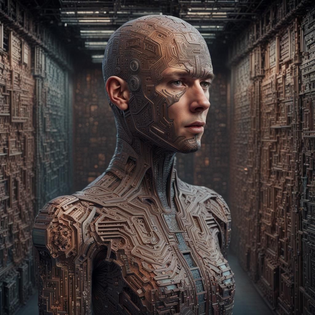 Circuitry Humanoid Matte Painting