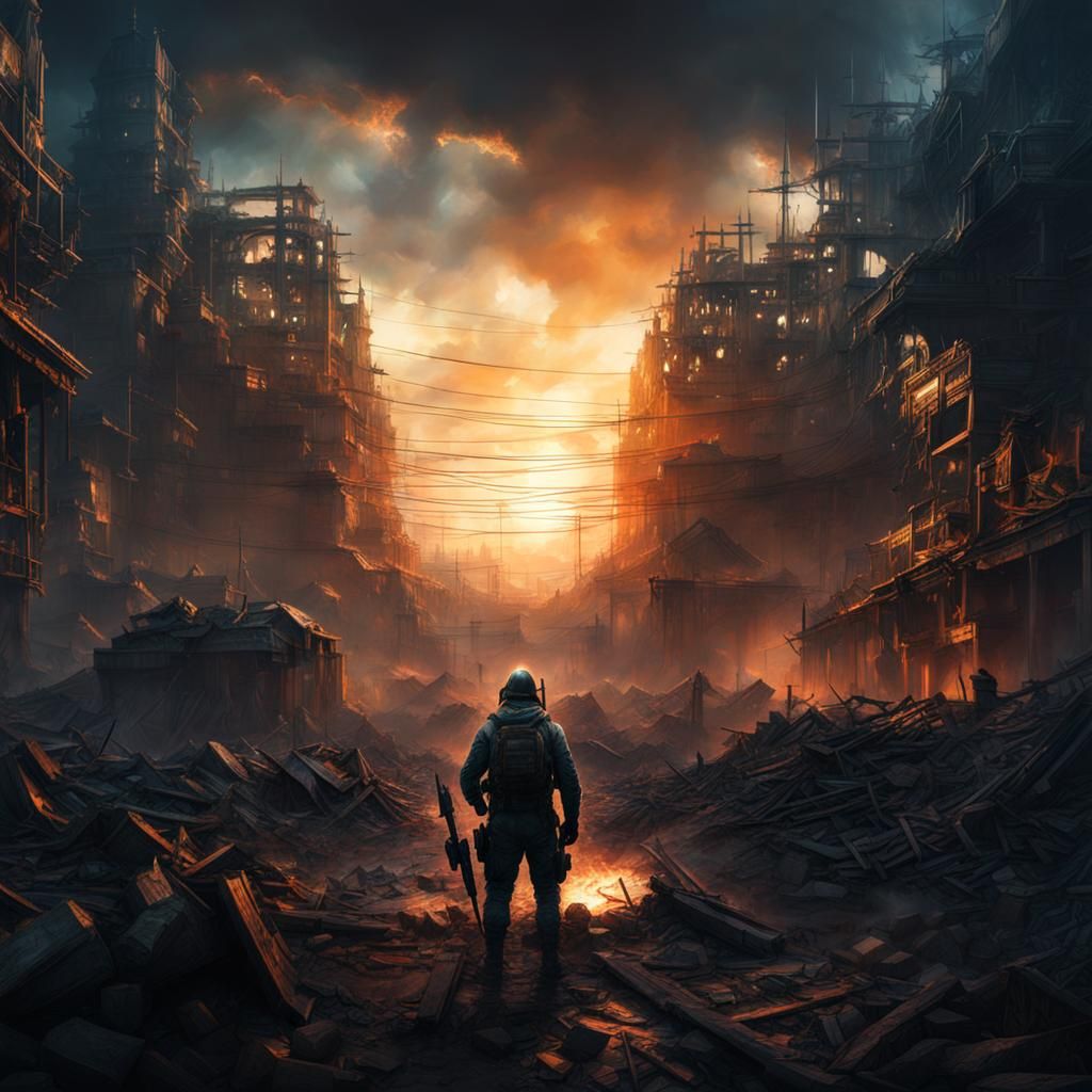 Dramatic Apocalypse Double Exposure