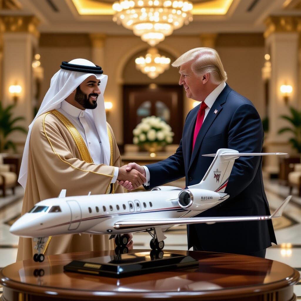 Emir of Qatar Gifts Trump Detailed Private Jet Model