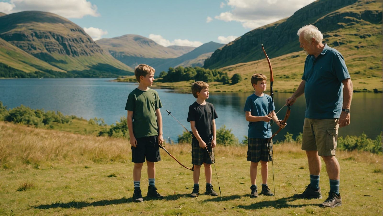 Archery Lesson in the Scottish Highlands: Cinematic Still