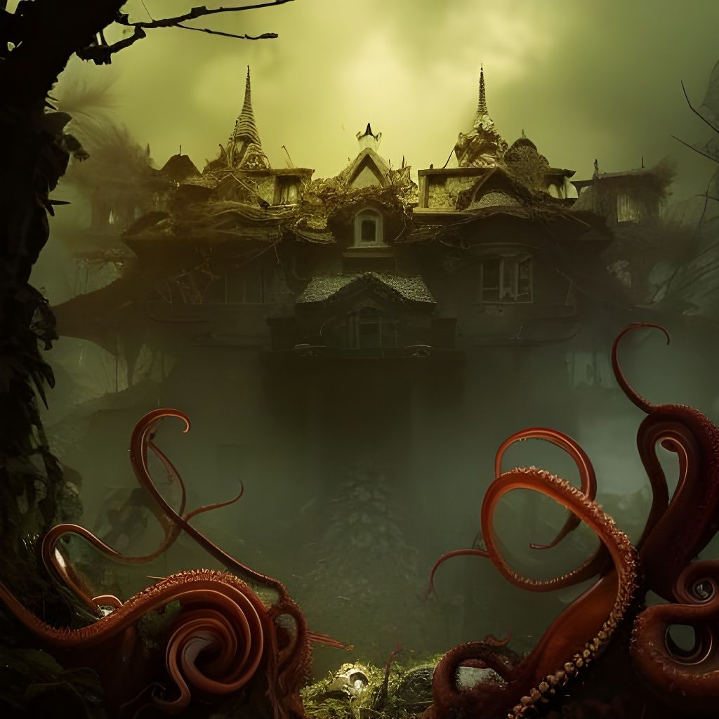 Fantasycore: Abandoned Mansion with Emerging Tentacles