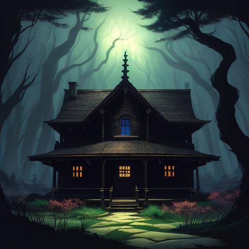 A dark entry forest house