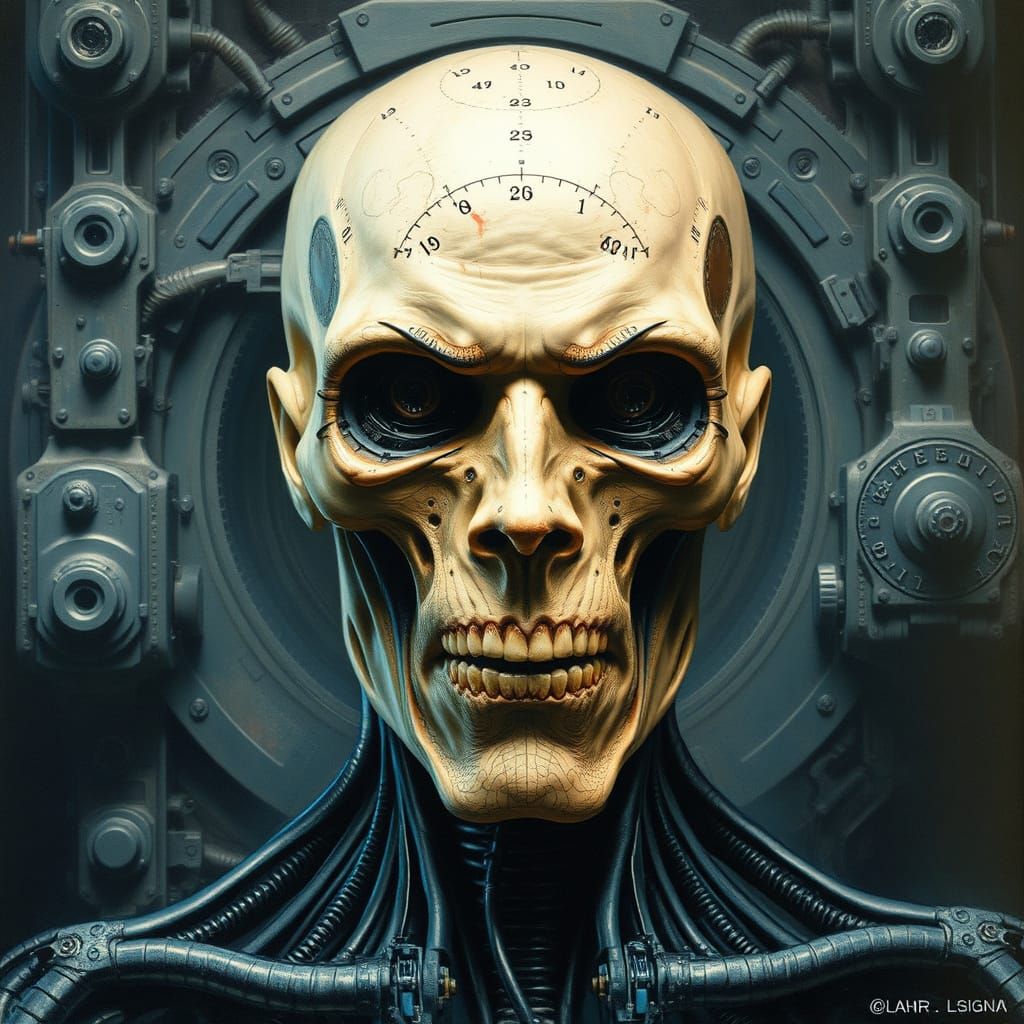 Biomechanical Fusion: Airbrushed Machines and Human Forms