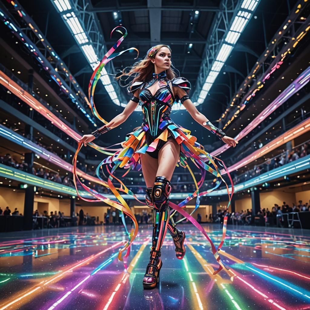 Cybernetic Ribbon Dancer in Atrium Arena