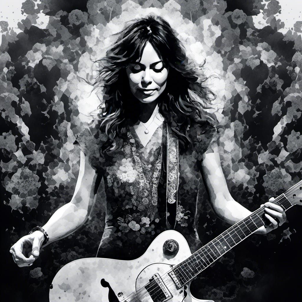 Susanna Hoffs Double Exposure on Foggy Stage