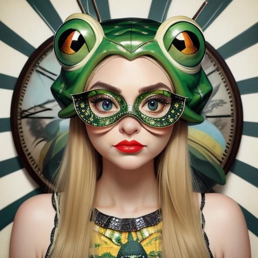 Frog Halloween costume mask