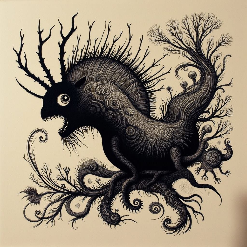 Crayon Monsters and Cicada Song Art