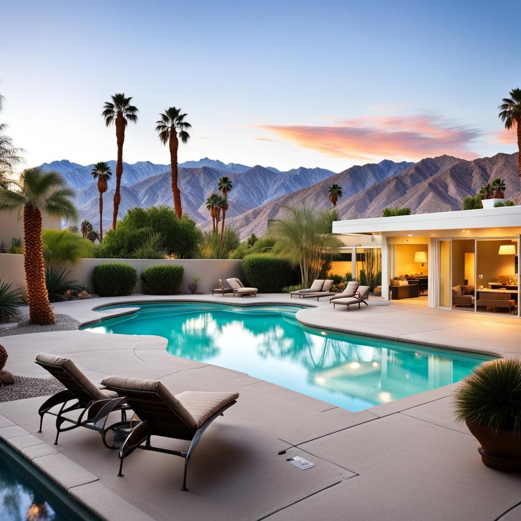 Palm Springs Home with Pool Near Mountains