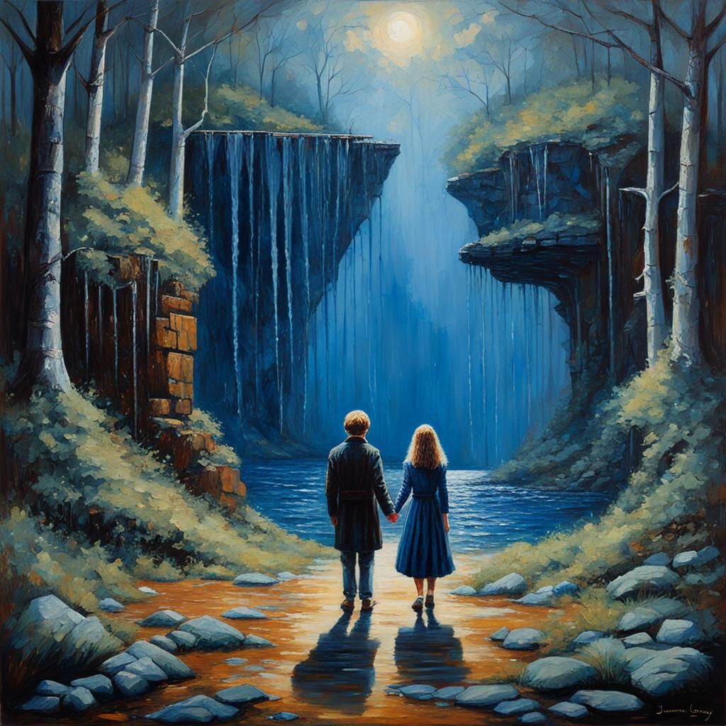 Emotional Oil Painting of Secrets and Tears