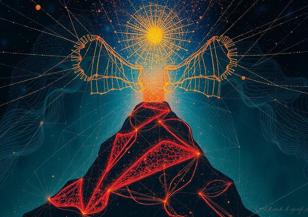 Emanation of Energetic Danger: Mixed Media Art