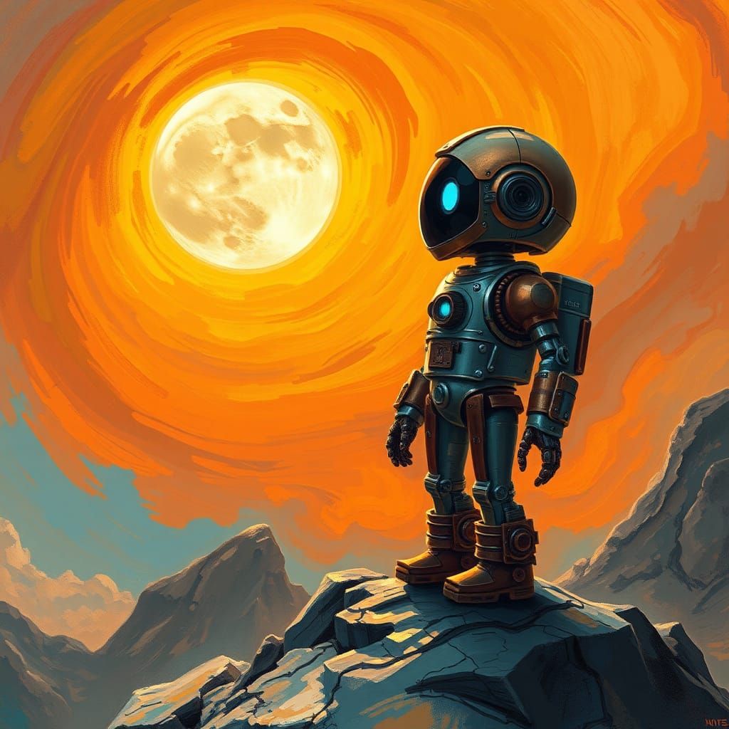 Lonely robot yearning to go back to his own planet