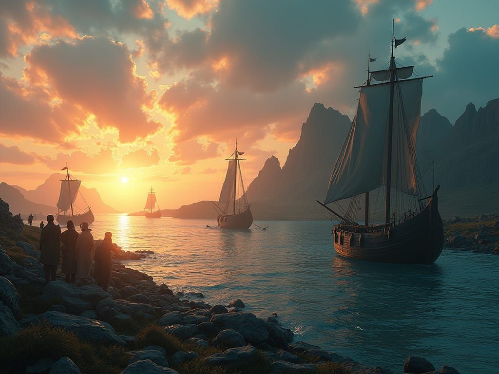 Viking Explorers Arrive in North America