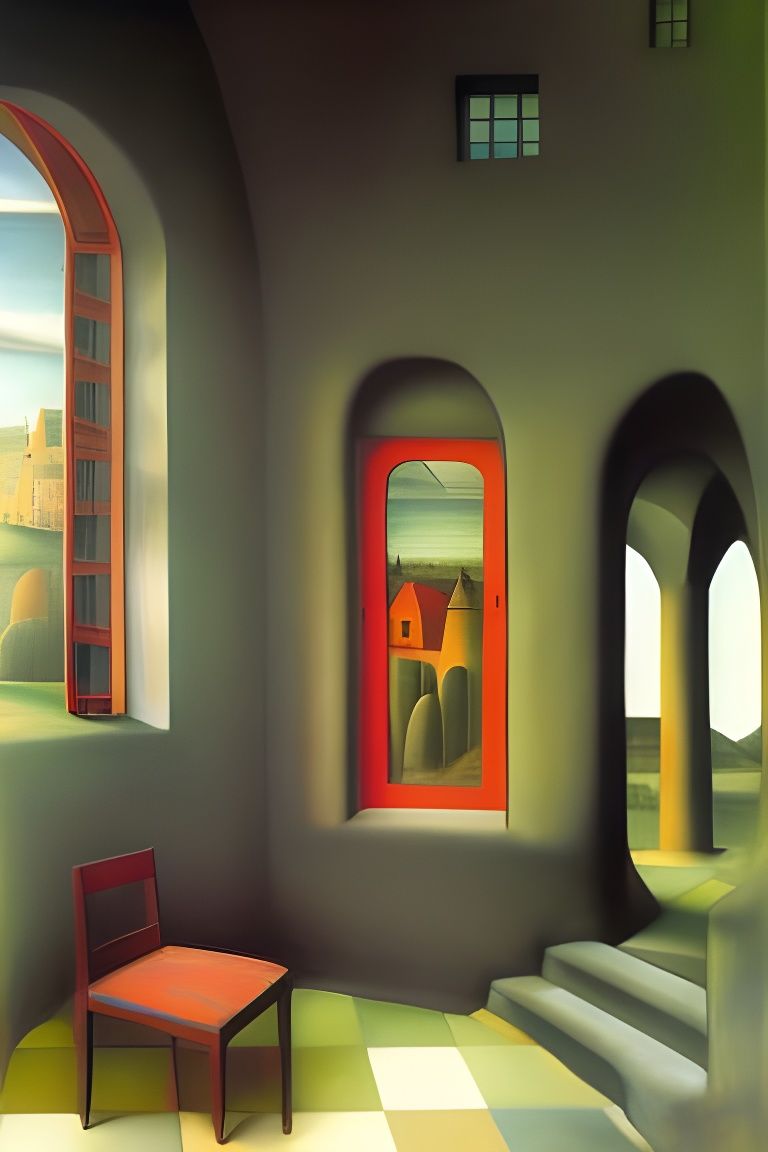 Surreal Architecture with Dynamic Lighting and 3D Shading