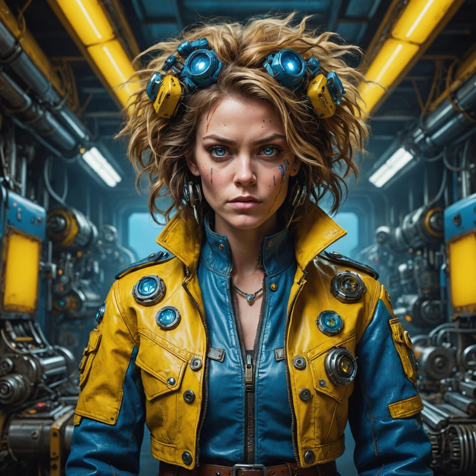 Froblin Transformation Scene in Rugged Ink Wash Style