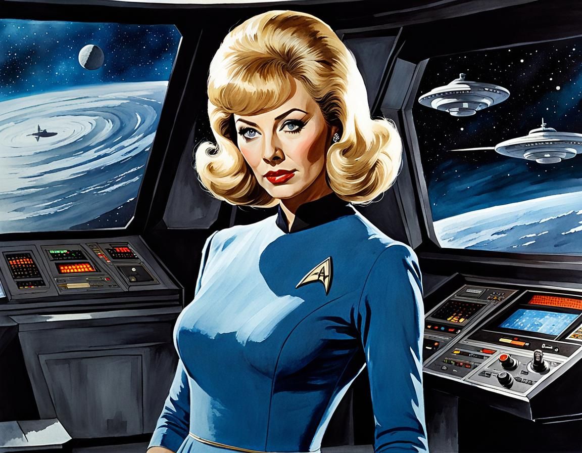 Nurse Chapel in Star Trek TOS as Watercolor