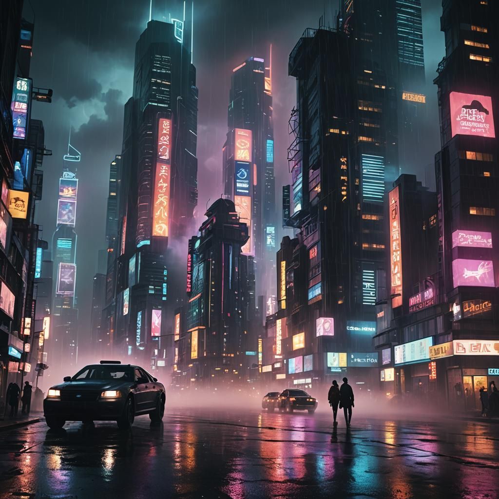 Cloud City in Cyberpunk Style