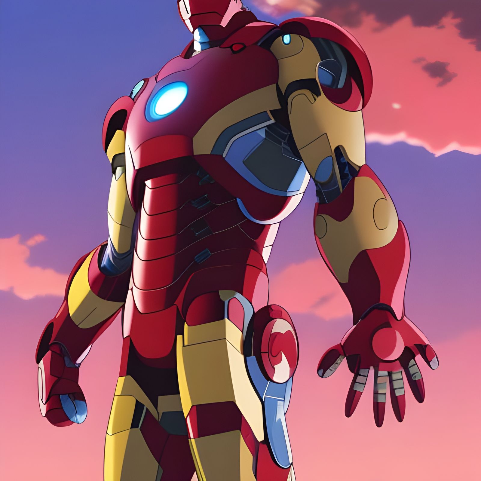 Iron Man in Studio Ghibli Anime Style