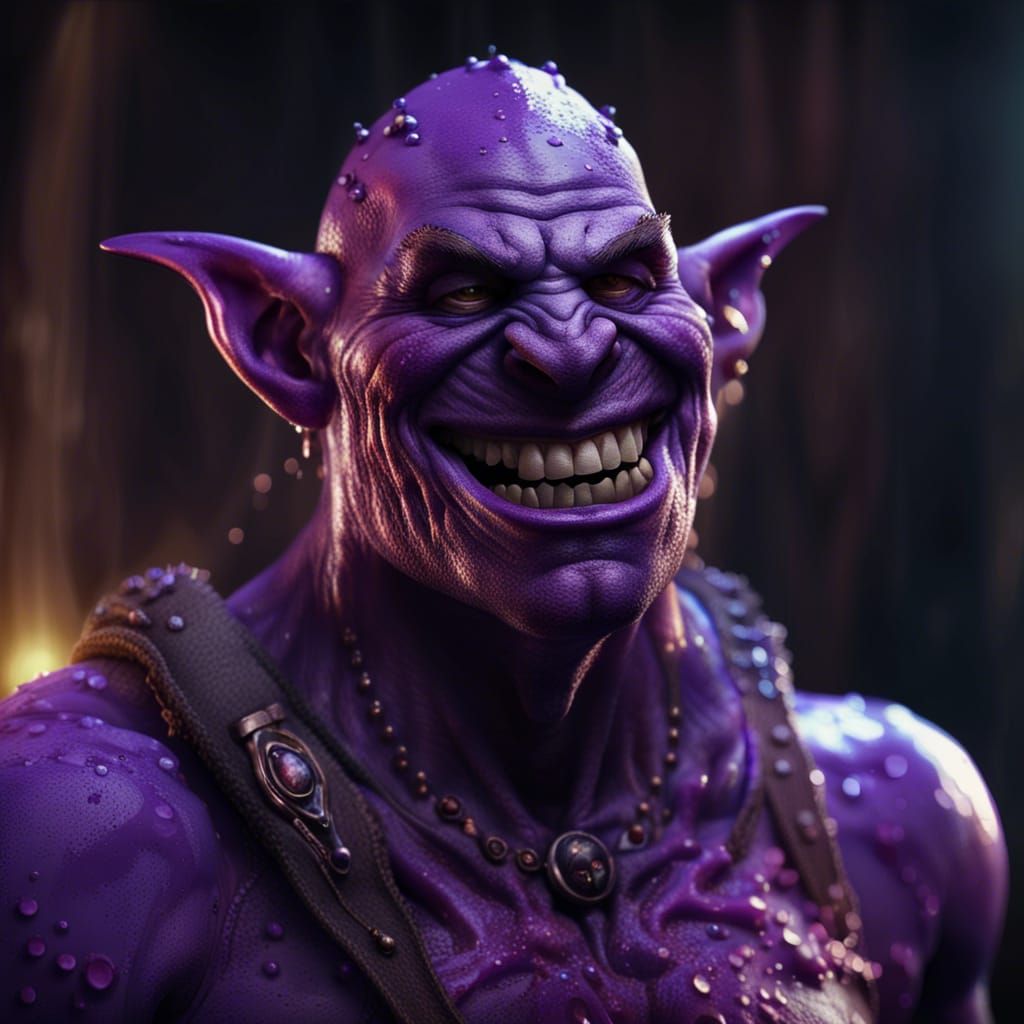 Purple Slime Orc Artificer with Magic