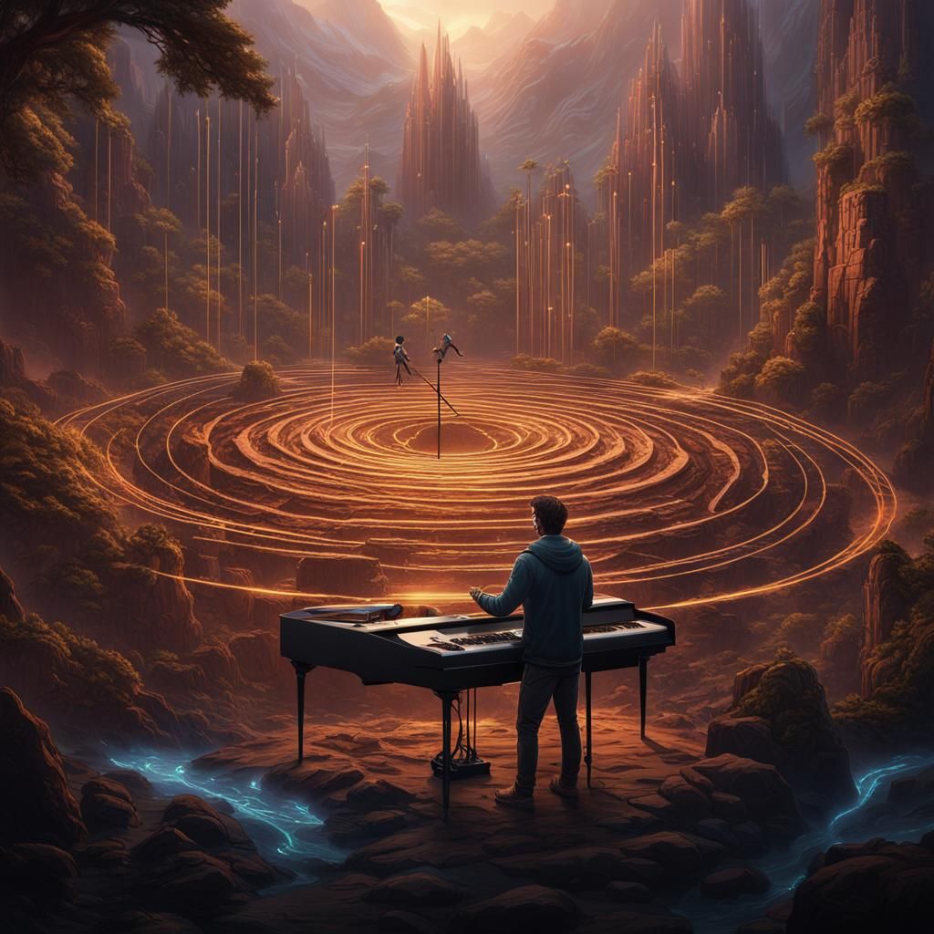 Cosmic Soundwaves Matte Painting in Unreal Engine