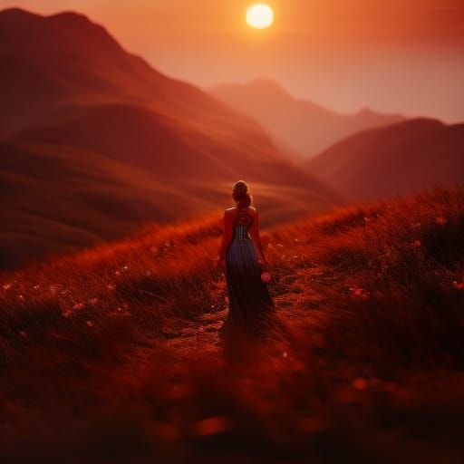 Cherry Blossoms in a Fantastical Matte Painting