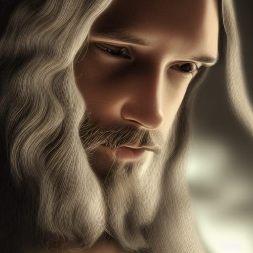 Realistic Jesus Christ Portrait in High Detail