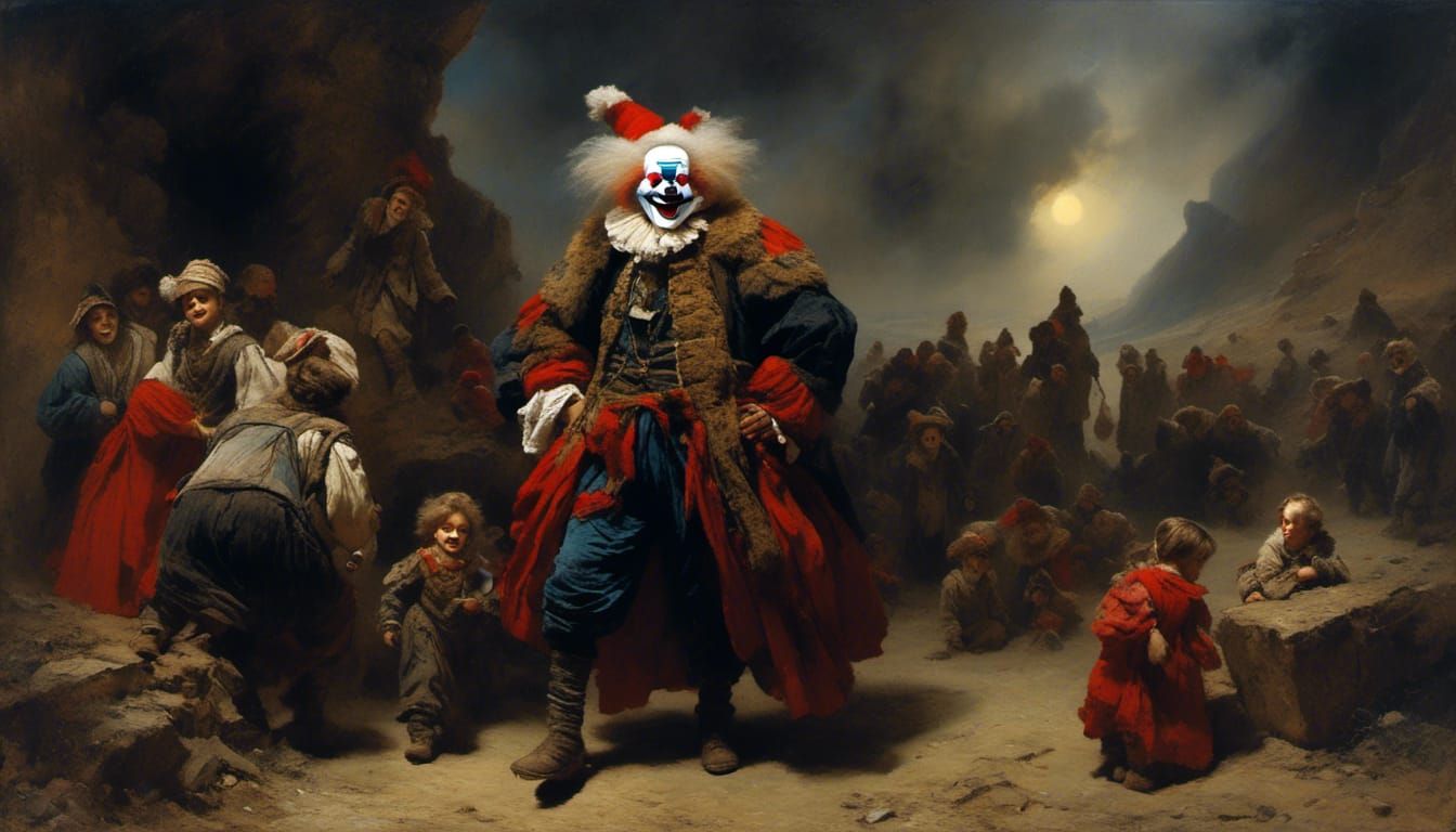 Clown's Dream: Surreal Dark Fantasy Nightmare