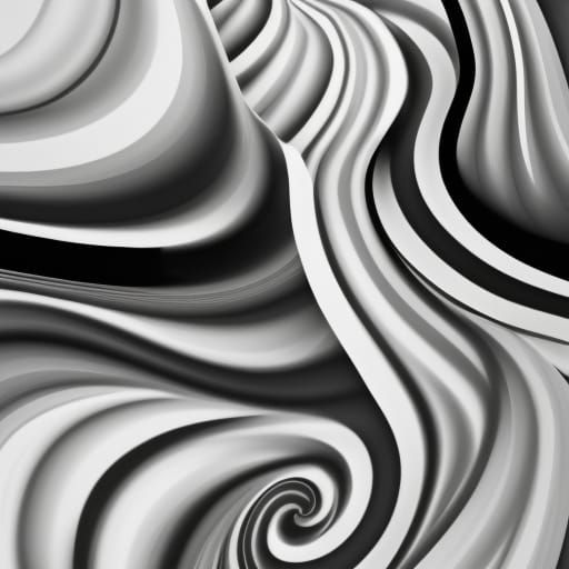 Monochrome Abstract: Black and White AI Art