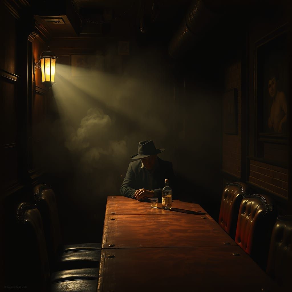 Film Noir Speakeasy in Baroque Style