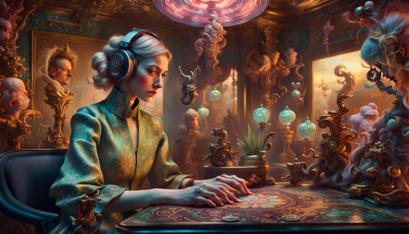 Immersive Gaming Setups in Detailed Octane Render