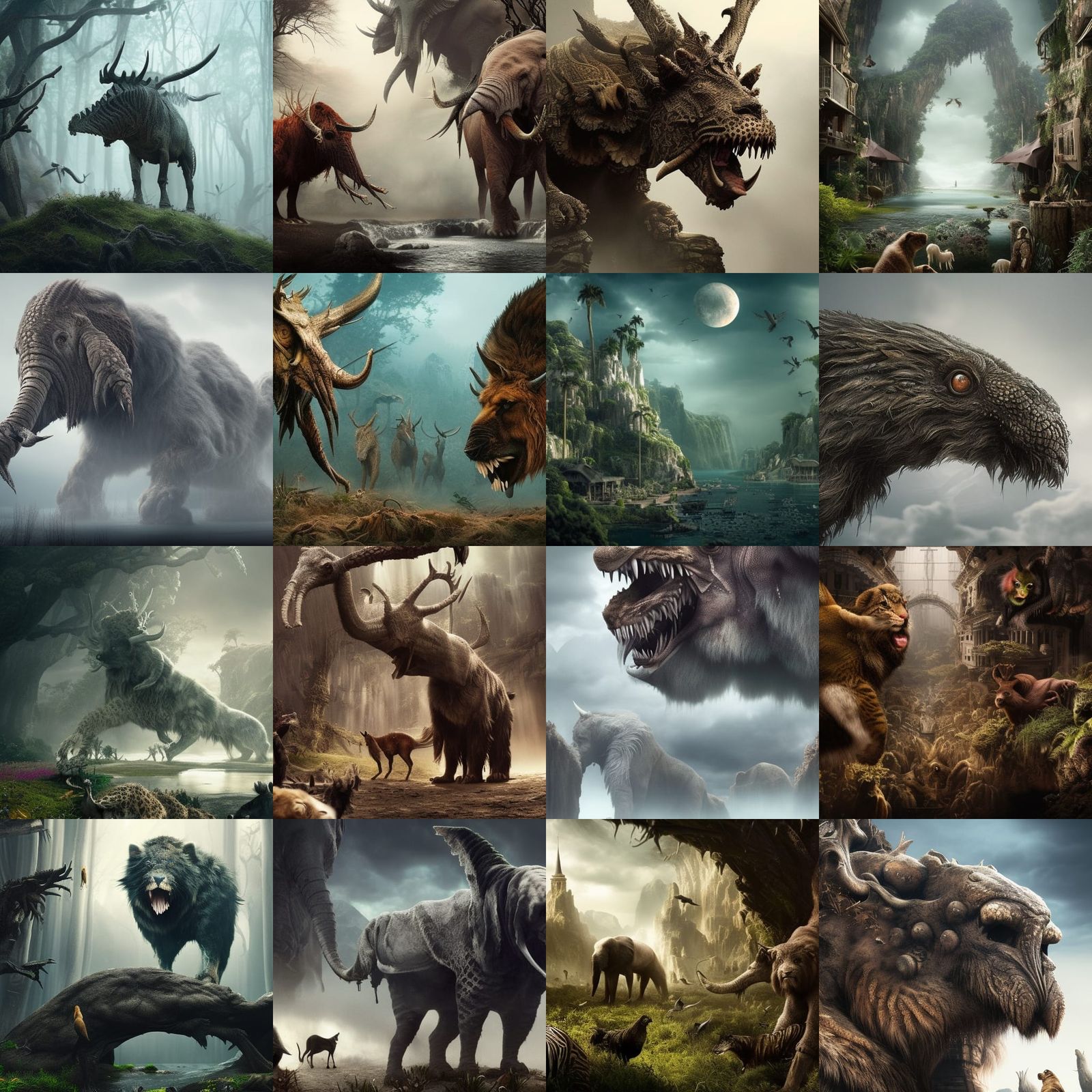 Epic Animal in Detailed Digital Matte Painting