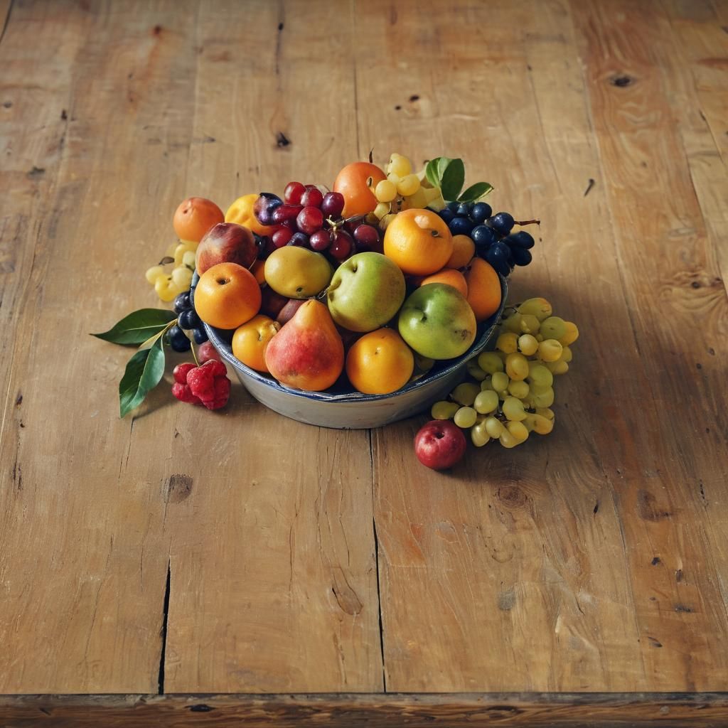 Colorful Fruit Still Life in Impressionist Style