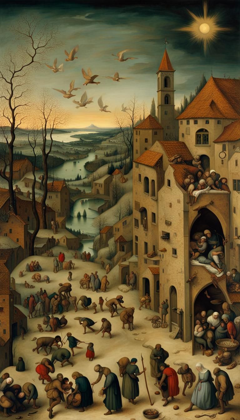 Surreal New Year's Dream in Oil on Canvas